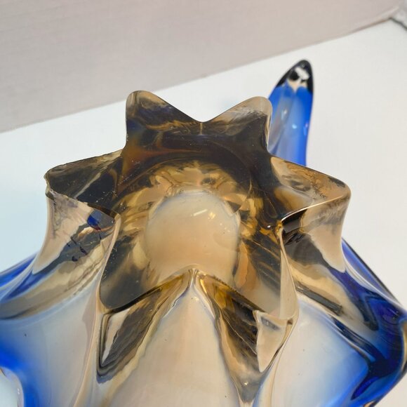 Murano Vase From JI Co. Italy Vintage Cristallo Venezia CCC Hand Blown Vase - Picture 13 of 13